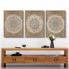 Mandala Boho Wall Art Canvas Painting Poster Print Brown for Rustic Bedroom Office Home Decor Pictures Bathroom Geometry
