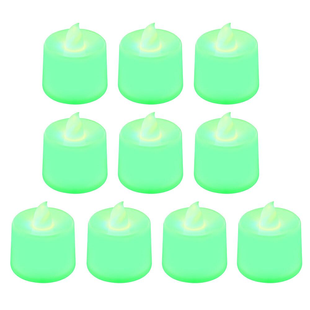 

12 шт. Светодиодные чайные свечи, мигающие, электрические, искусственные свечи, реалистичные, беспламенные, многоцветные светодиодные свечи, работающие от батареек, свадебный декор, лампы
