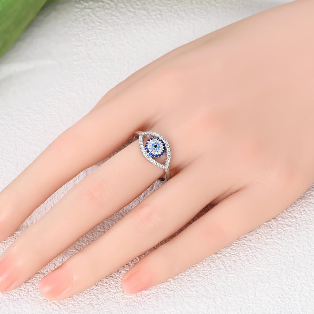 New   CopperProtection Evil Eye Ring For Women Travel Party Daily Fine Jewelry Accessories Gift