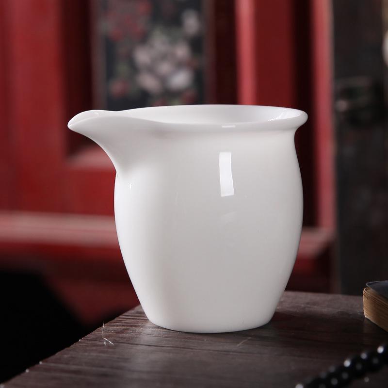 Dehua simple ceramic kung fu tea set white porcelain suet jade tea sea tea tea ware single product fair cup accessories