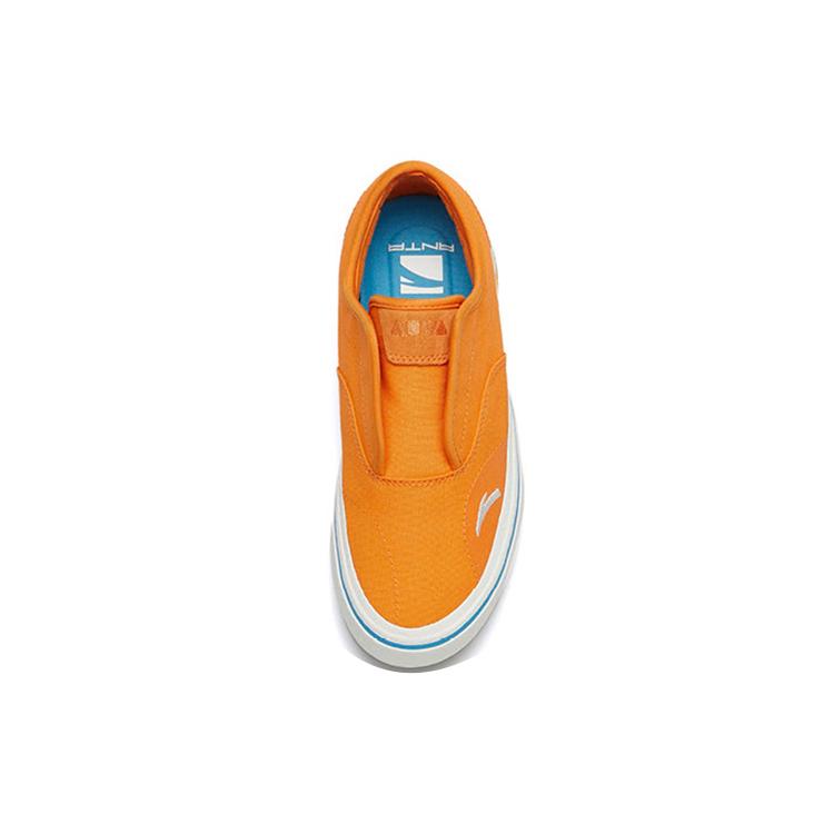 Anta Aoxing Canvas Slip Resistant, Abrasion Resistant, Lightweight Low top Skateboard Shoes Women's Sunset Orange 122228017-11