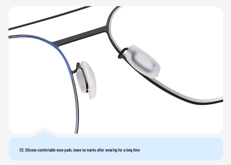 Autumn Aviator-Style Screwless Glasses: High Prescription, Fashionable Retro Frame for Women and Men