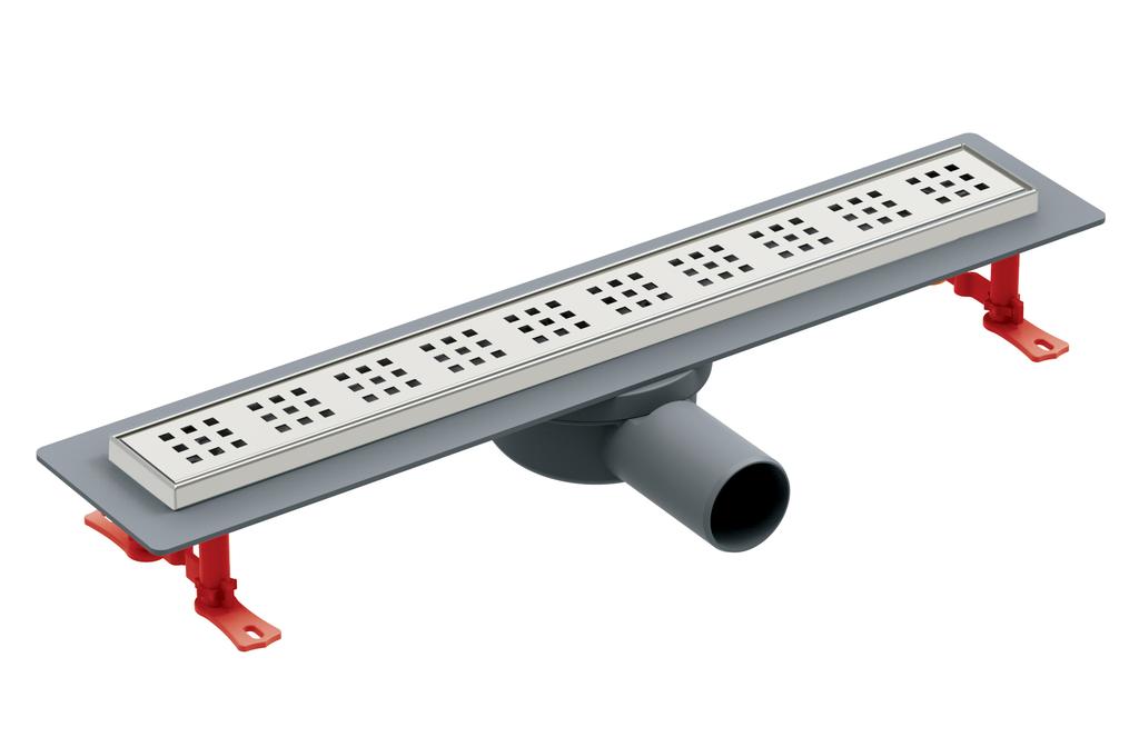 Linear Shower Drain With Perforated Grate, Length 500 Mm