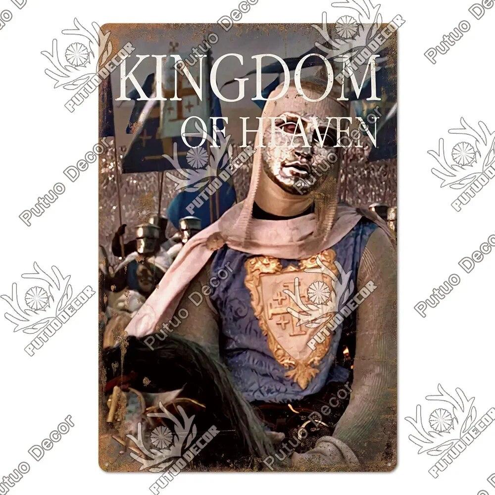 Putuo Decor Jerusalem City Vintage Metal Sign Art Tin Plaque Metal Plaque for Living Room Study Home Decoration Wal Decor