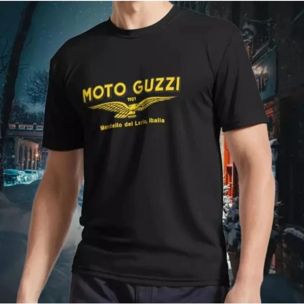 Moto Guzzi Racing Men's Black T-Shirt Size S To 4XL Men's Women's High Quality Casual Oversized Fashion CottonT Shirt Tees