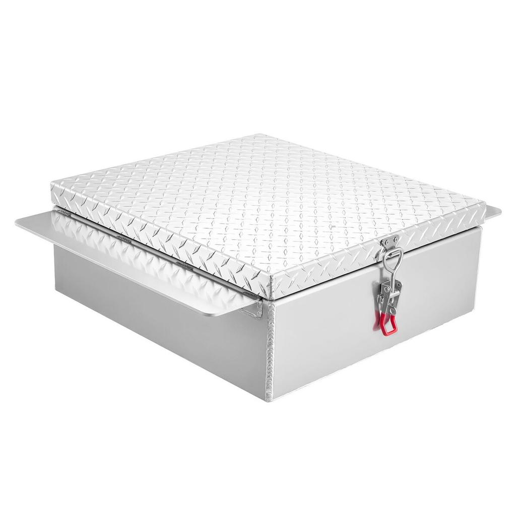 Truck Bed Tool Box, Heavy Duty Aluminum Tool Box with Diamond Plate, Storage Toolbox Chest Organizer Supports up to 100 kg, Ideal for Pickup, Truck