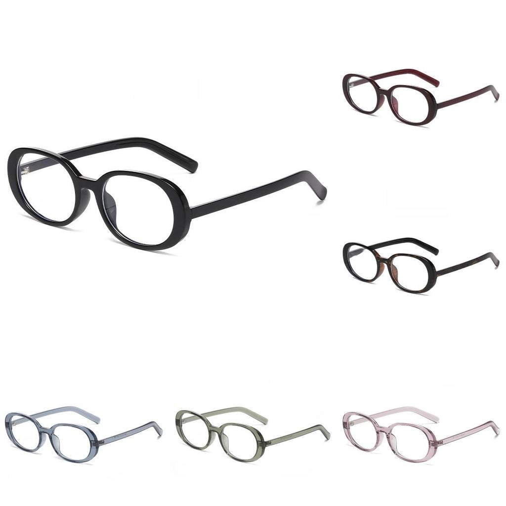 Tr90 Oval Eyeglasses Frame With Blue Light Blocking For Casual Daily Wear