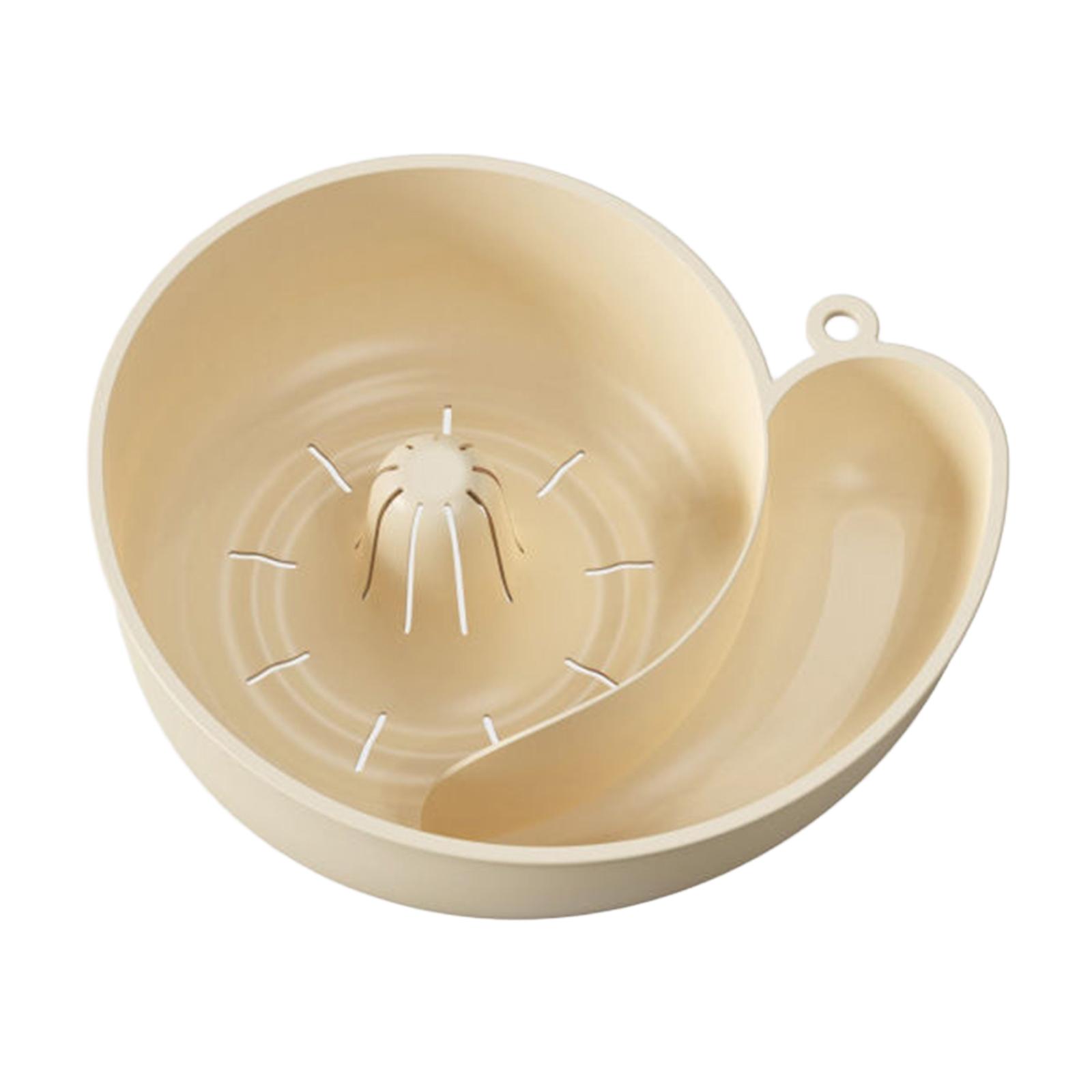 

2In1 Innovative Snail Shape Drain Basket Multifunctional Automatic Cleaning Basket Household Fruit Vegetable Plate Washing Bowl