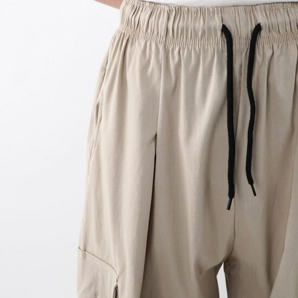 Onl Women Cargo Banding Pintuck Wide Pants
