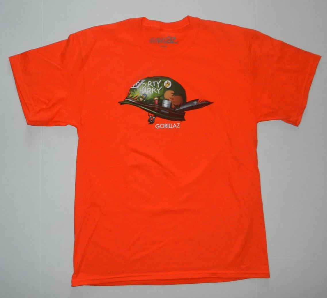 Gorillaz Dirty Harry Helmet Orange Tshirt New XXXXL