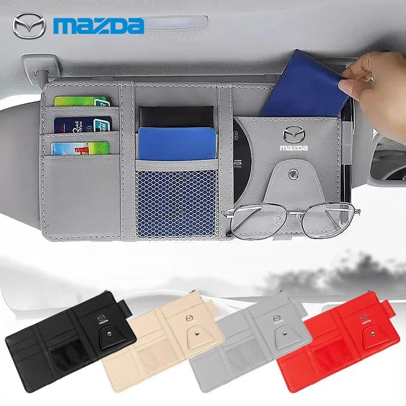 Car Sun Visor Organizer Auto Pocket Organizer Interior Accessories For Mazda 3 Alexa CX30 CX-4 CX5 CX-5 CX8 CX-8 CX-30 CX9 CX-9
