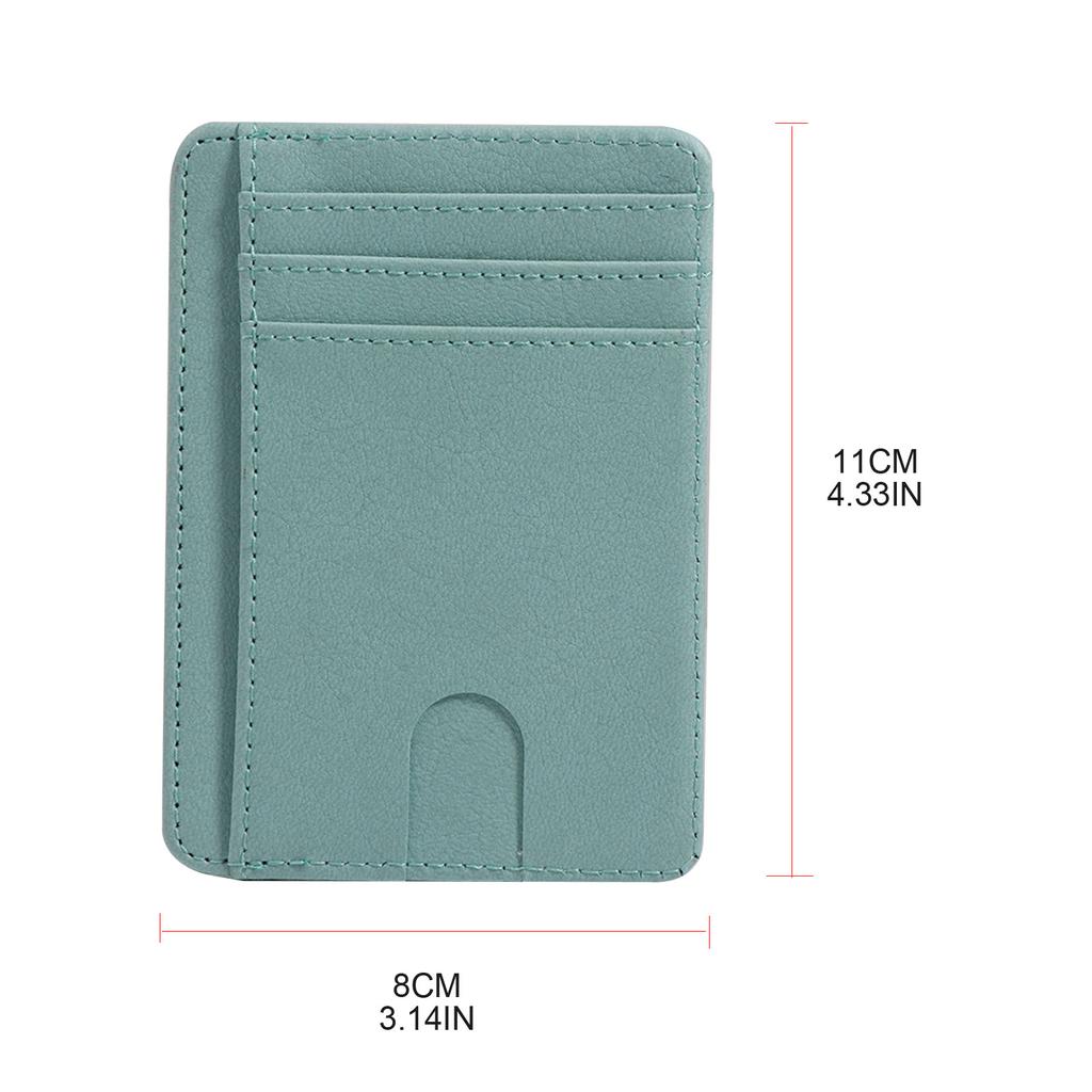 Slim Card Holder Wallet RFID Blocking Business Credit Cards Holders Money for Case PU Leather Purse for Women Men