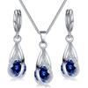 Crystal Water Drop Pendent Colier Cercei Set de bijuterii pentru femei Mireasa Nunta Cadou de Halloween