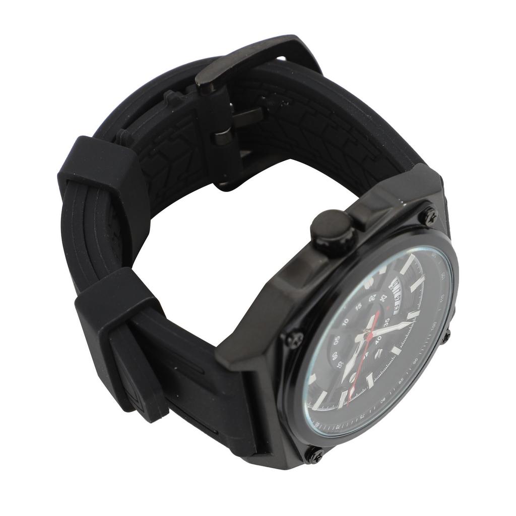 Men Multifunctional Quartz Watch Water Resistant Silicone Strap Stylish Wristwatch Casual Business Chronograph Watch