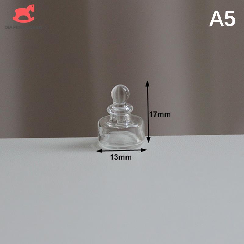 1Pc 1:12 Dollhouse Miniature Transparent Jar Glass Vase Plant Growing Cup Glass Bottle With Lid Home Model Decor Toy