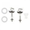 Toilet Cover 2pcs Toilet Seat Fix Fitting Replacement Hinges Stainless Steel