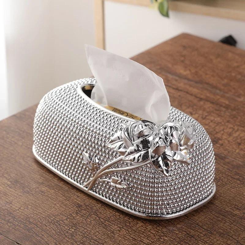 Tissue Box Living Room High-end Light Luxury Luxury Acrylic Waterproof El Office Table Decorations