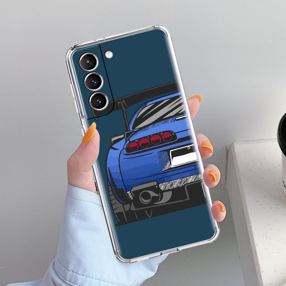 Phone Case For Samsung Galaxy S26 S25 S24 S23 S22 Ultra S20 S21 FE 5G Plus Soft Clear Cover Japan JDM Sports Cars Comic