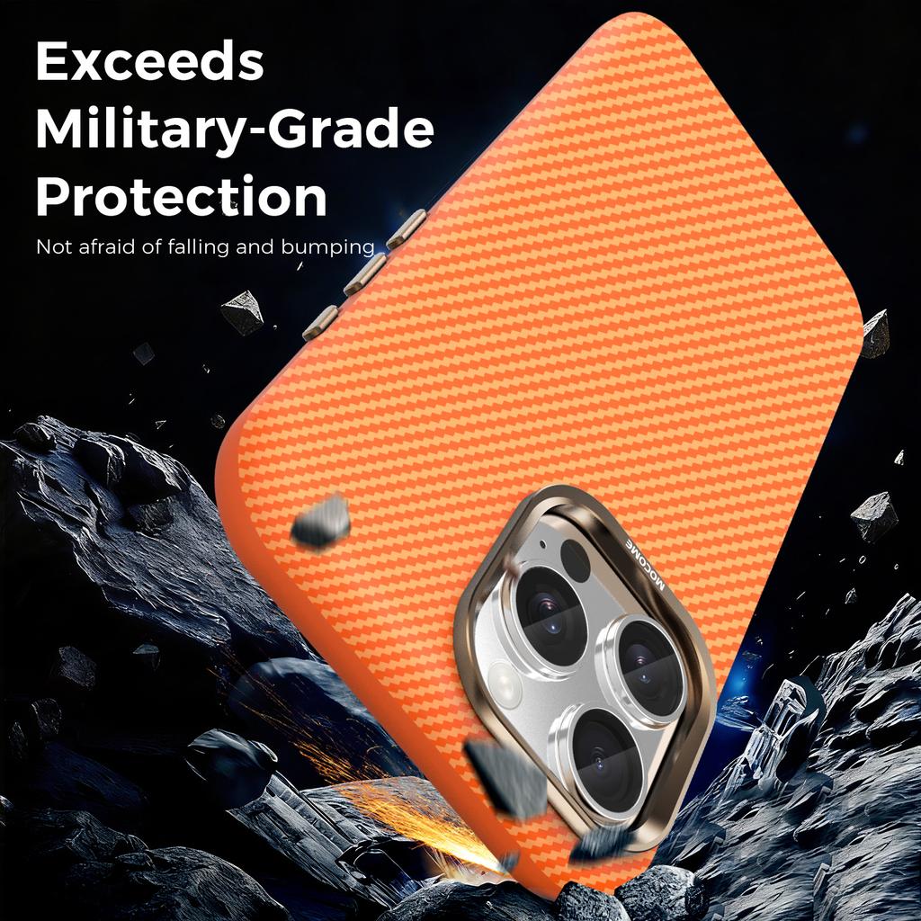 Business Magnetic Carbon Fiber Leather Case for iPhone 17 Pro Max 16 Plus 15 14 13 12 For Magsafe Camera Protection Cover