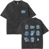 Limited Movie KPop Demon Hunters Derpy Tiger Washed Vintage T-shirt Men Women Clothing Casual Funny Cartoon Short Sleeve T Shirt