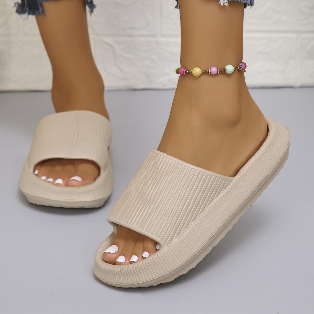 Fashion Thick Bottom Cloud Slippers Women Soft Sole Eva Indoor Slides Couple Bathroom Shoes Summer Non-Slip Platform Sandals Flip Flops