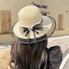 Flower Ribbon Beach Hat (Light Brown) Straw Hat