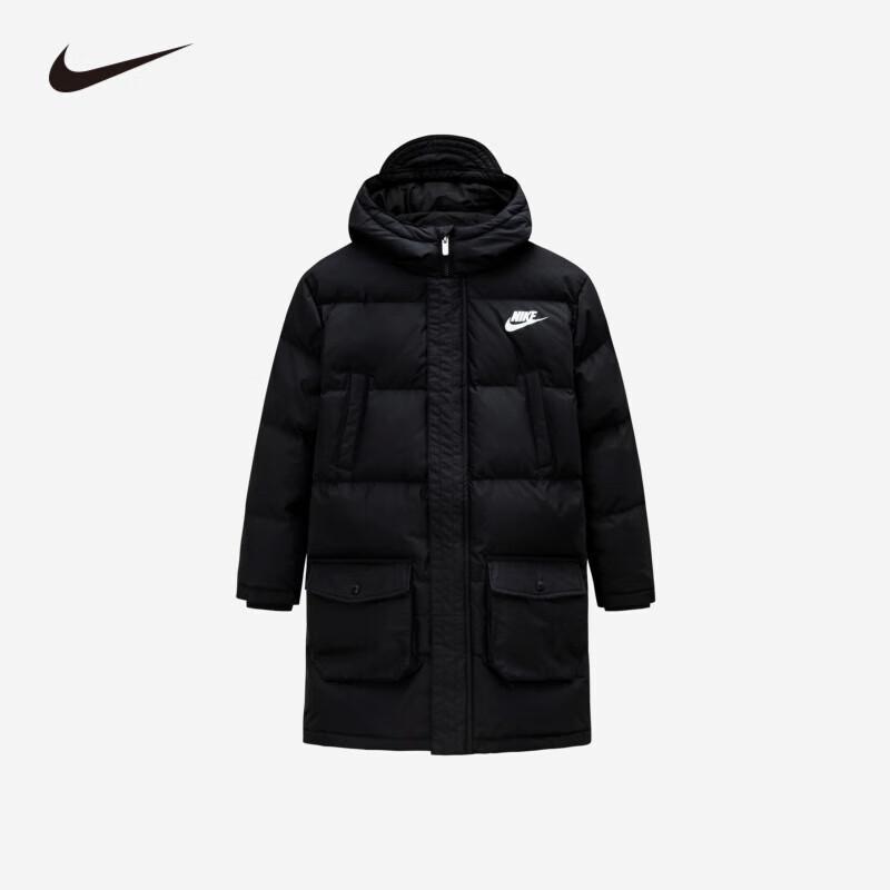Nike Kids' Mid-Length Hooded Down Jacket