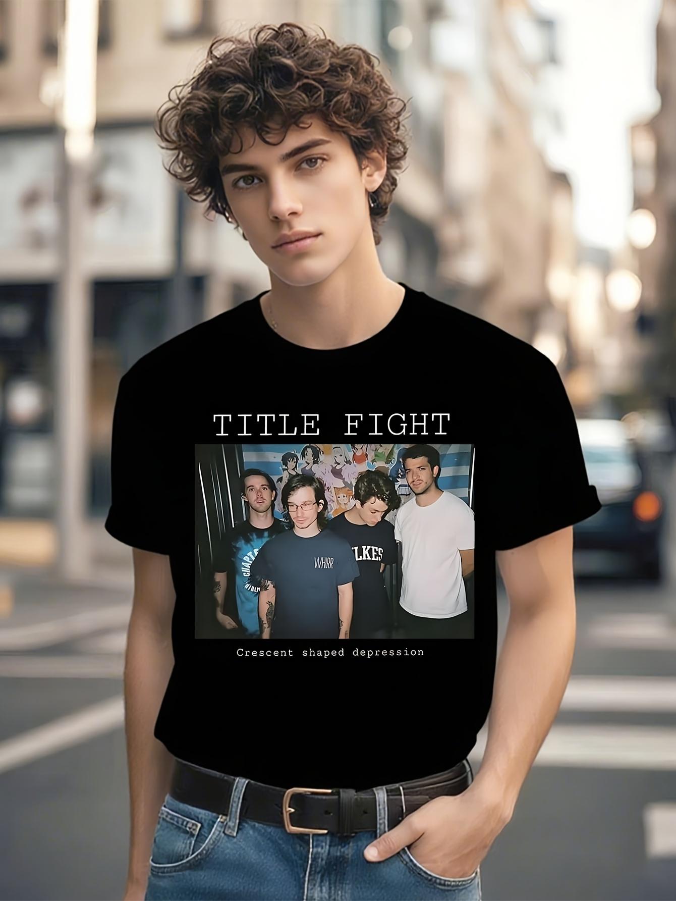 Title Fight Band Graphic Tee - Black Crew Neck T-shirt with Title Fight Print S