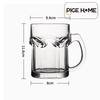 PIGE HOME 500ML Şeffaf Bira Bardağı Kalınlaştırılmış Tek Saplı Bardak Ev Partisi İçki İçmek İçin Şarap Bardağı Viski Bardakları