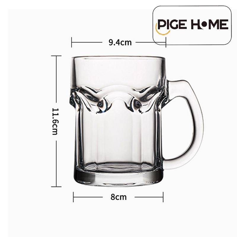 PIGE HOME 500ML Şeffaf Bira Bardağı Kalınlaştırılmış Tek Saplı Bardak Ev Partisi İçki İçmek İçin Şarap Bardağı Viski Bardakları