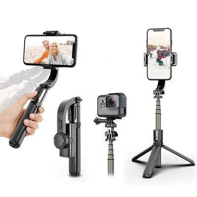 Portable L08 Aluminum Anti-Shake Gimbal Stabilizer Foldable Selfie Stick Tripod for Smartphone Vlogging