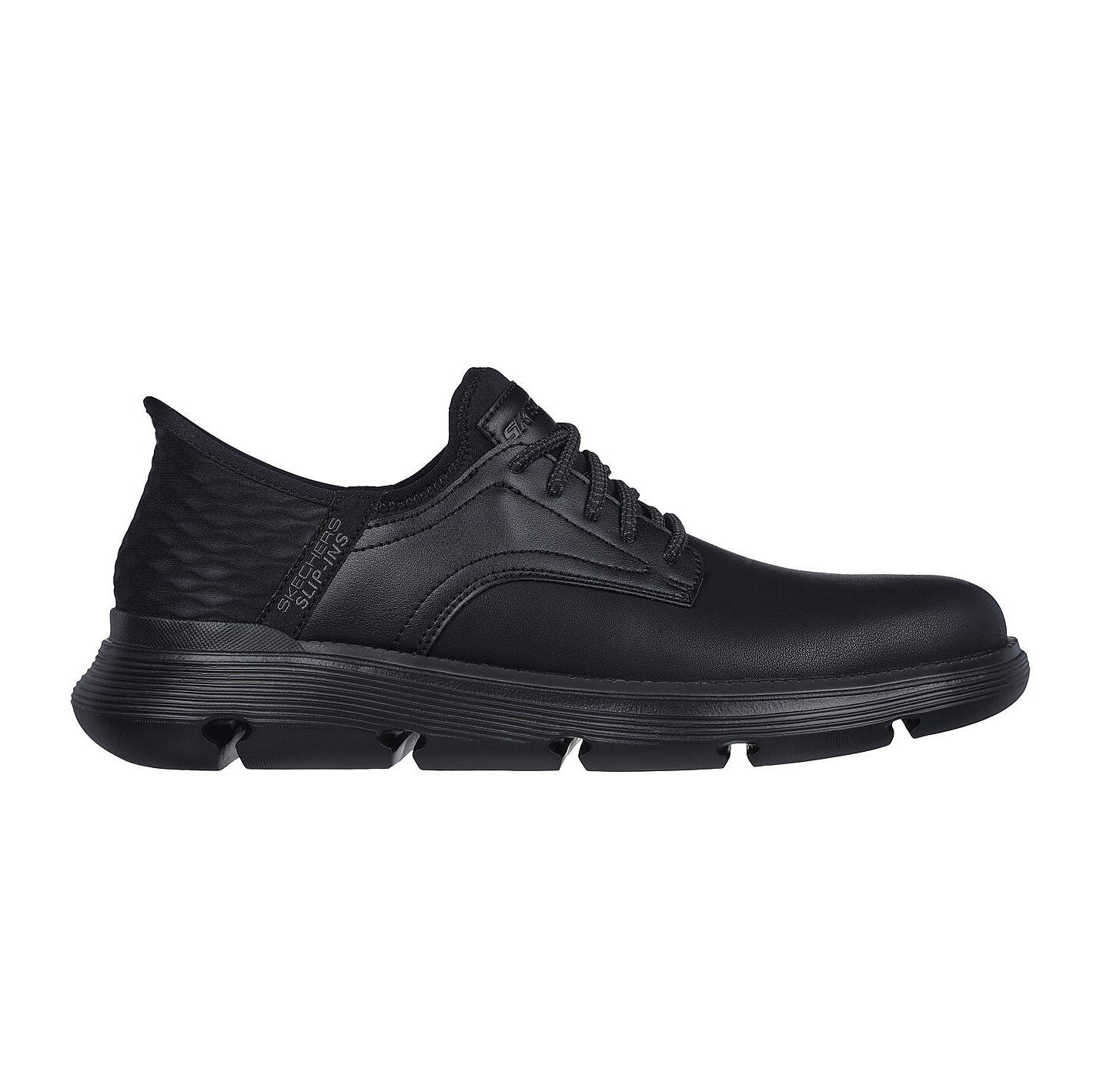 Buty męskie Skechers Garza Gervin Slip-ins skórzane oxfordy biznesowe czarne (205046-BBK) cm black