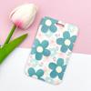 Sweet Floral Card Protective Sleeve Neck Strap Lanyard Card Holder Cute Card Case  ID/Bus/Bank Card