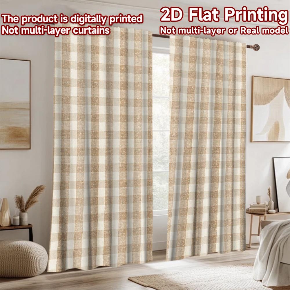 2D flat Photography Backdrop Background cloth Brown Checkered Grid 100% Polyester Birthday Party Perfect for New Year