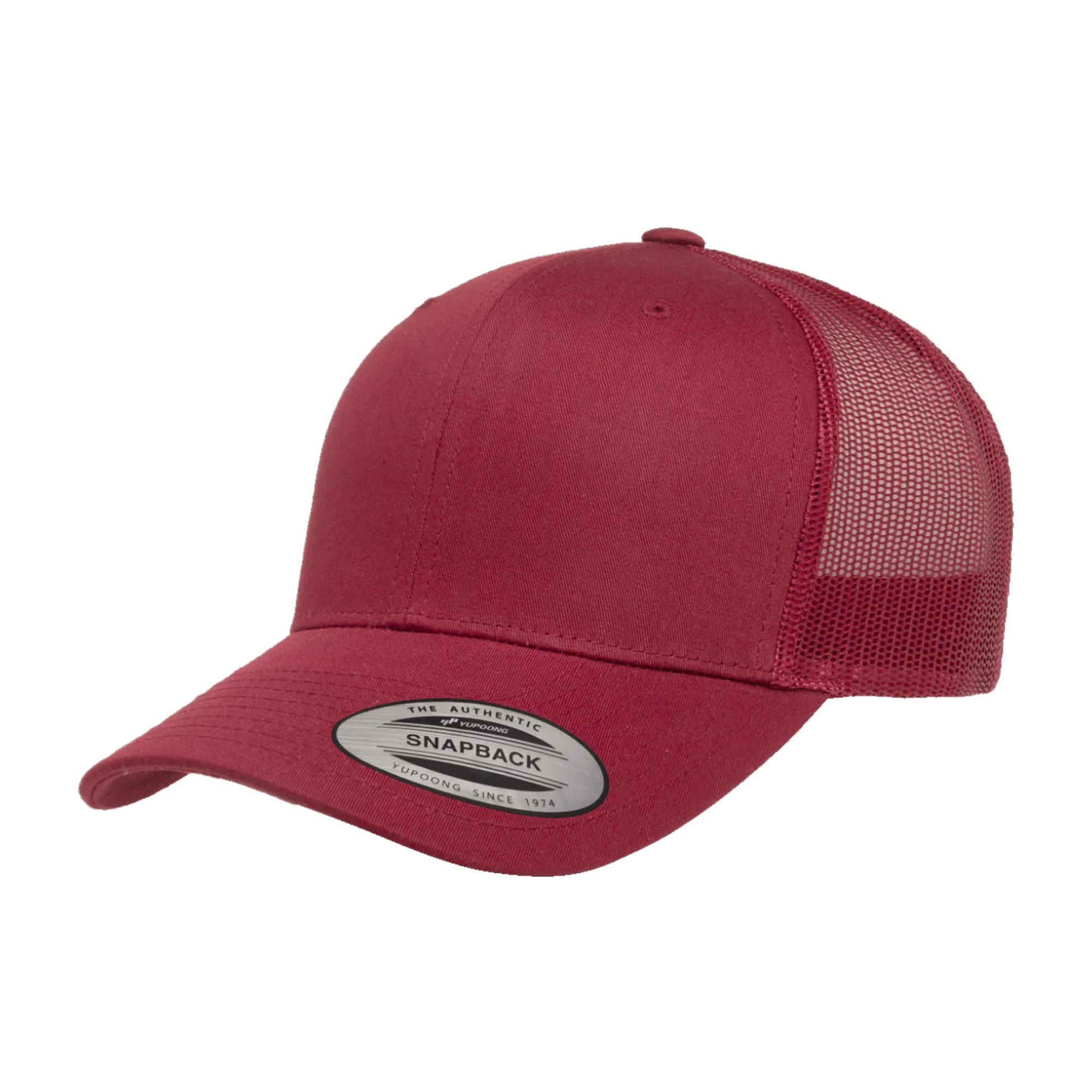 Yupoong Flexfit Retro Snapback Truckerpet One Size robijnrode kleur