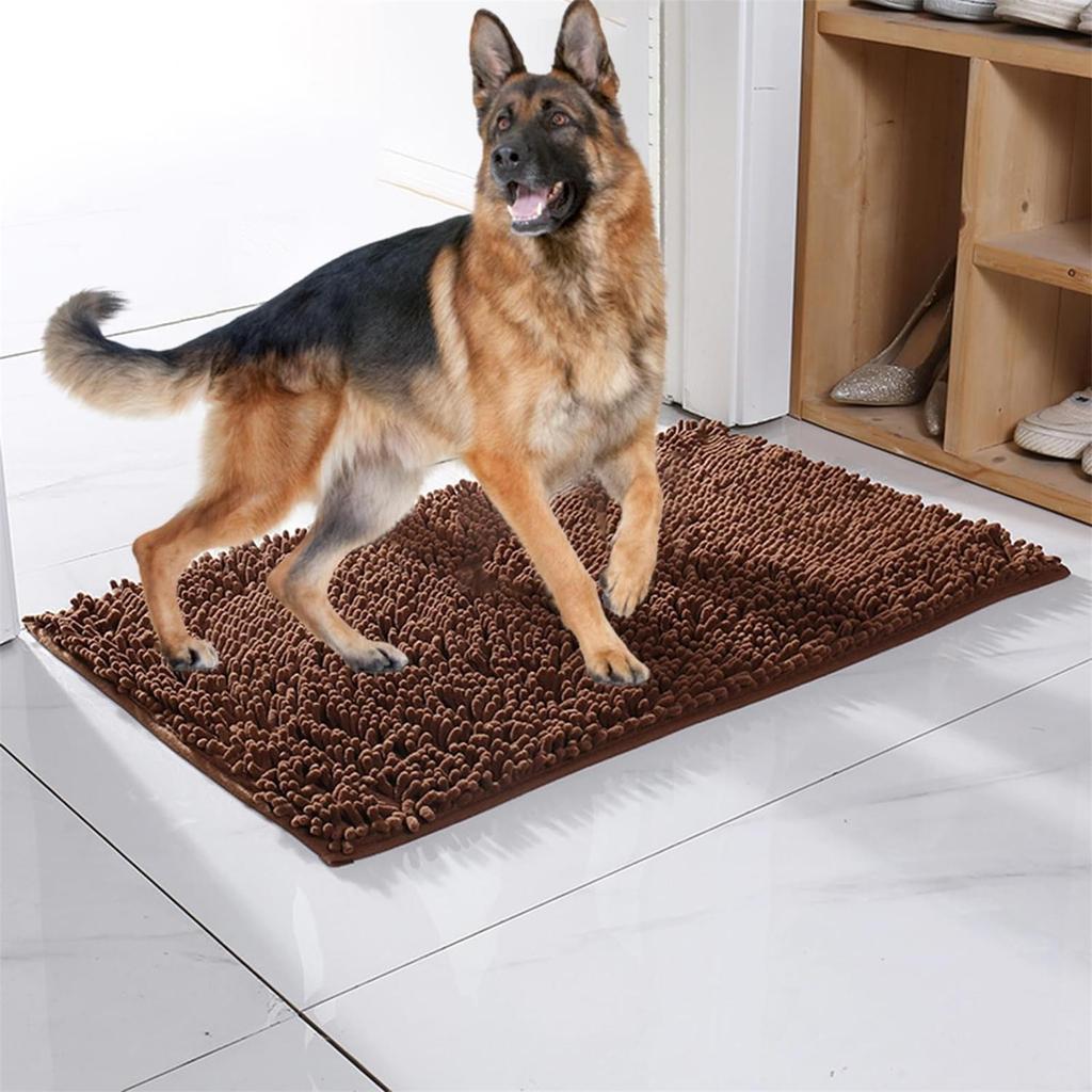Dog Door Mat For Muddy Paw Absorbs Moisture And Dirt Absorbent Non-Slip Washable Mat Quick Dry Microfiber Mud Mat For Dogs