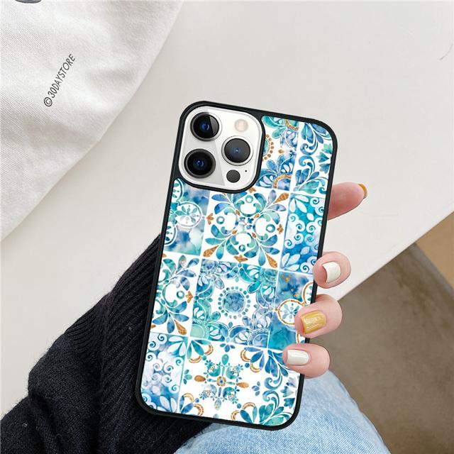 Marokkanisches Fliesenmuster Muschelschale Für iPhone 17 Air 15 16 14 13 12 Pro Max 11 Pro Max Plus Handyhülle Abdeckung