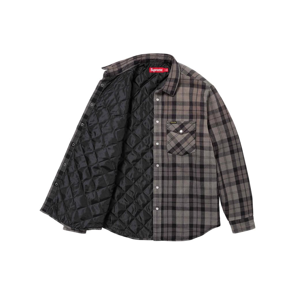 Supreme Quilted Flannel Snap Shirt SUP-SS24-034