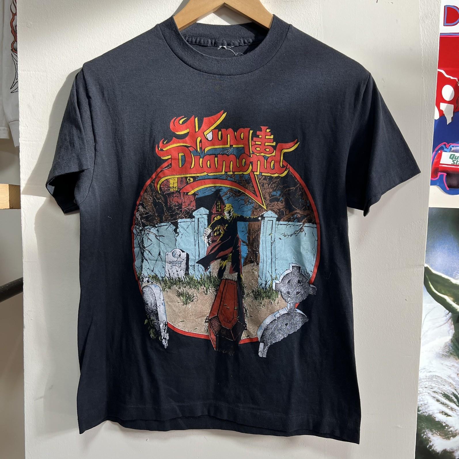 Vintage 1980s King Diamond Conspiracy Tour T Shirt EURO Tour Mercyful Fate Sz M XL