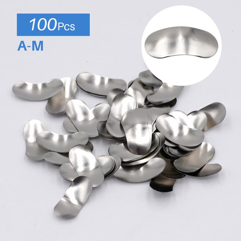 100Pcs/Set Dental Matrices Sectional Contoured Metal Matrix Bands Matrix Rings Full Teeth Replacement Dentsit Oral Care Tool