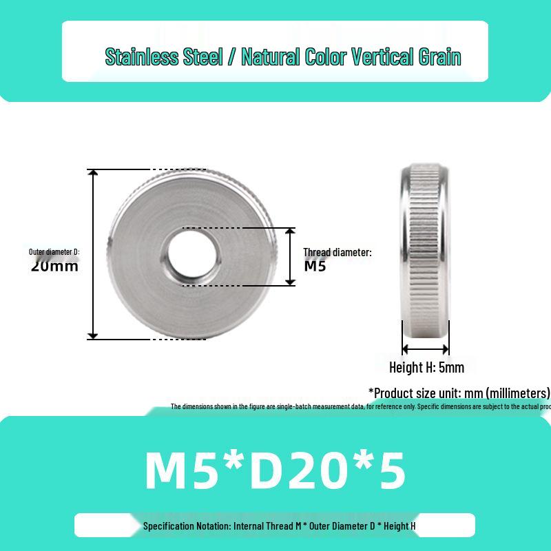 Stainless Steel M3/M6/M10 High-Strength Knurled Nut