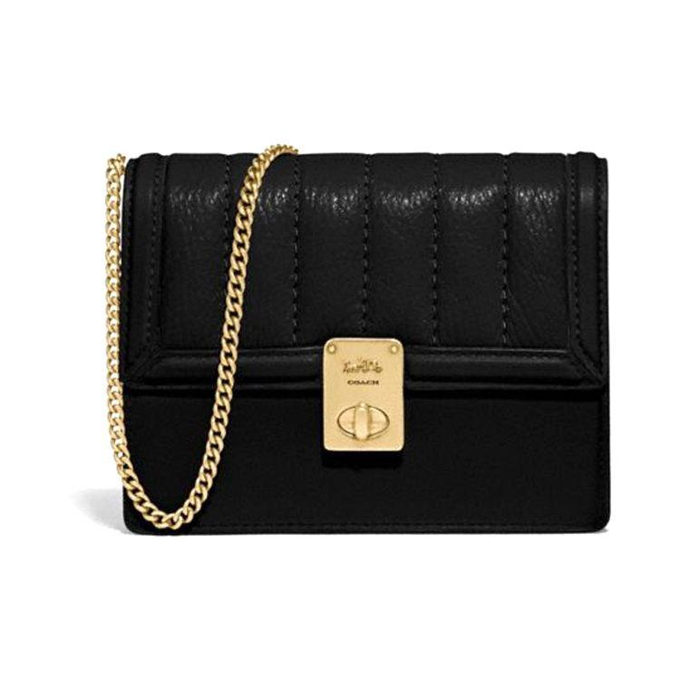 

Coach Hutton Belt Bag Quilted Leather Black 89240-B4BK Basic Set (Bag+Dust Bag)