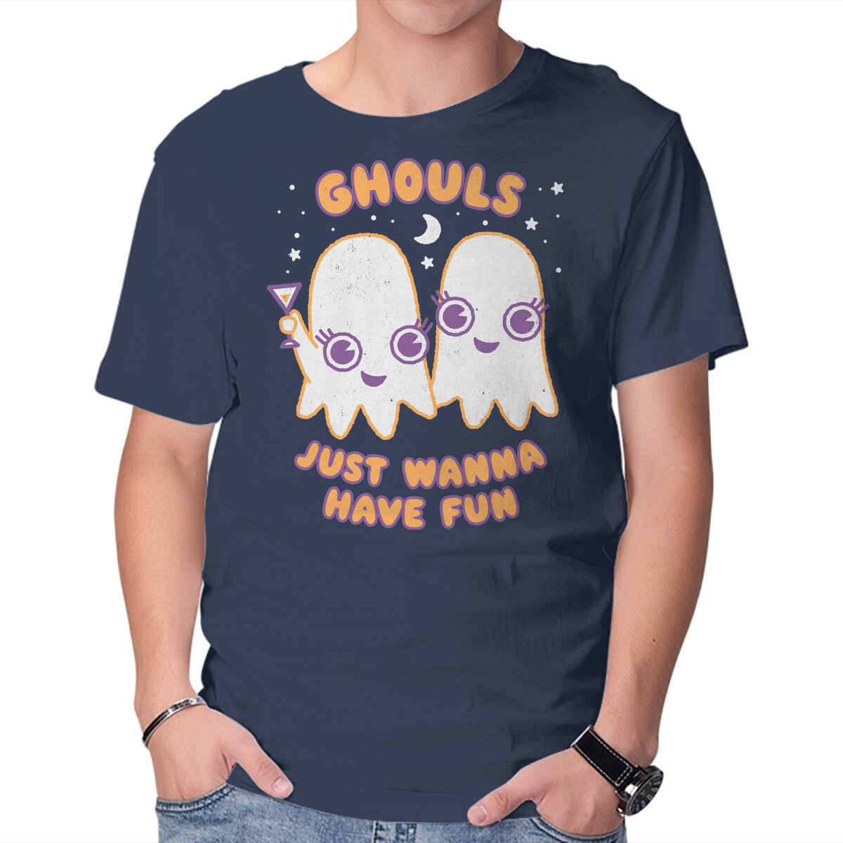 Unisex Crew Neck T-Shirt Ghouls Just Wanna Have Fun Graphic Short Sleeve Casual Tee XXXL
