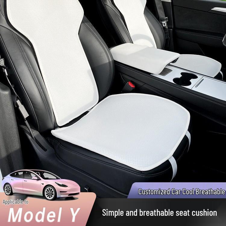 Tesla Model Y Refresh Seat Cushion Cover: Breathable, All-Season, Special Interior Modification.