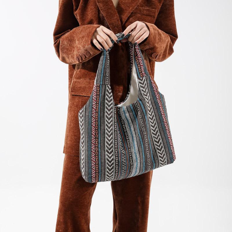 Trendy Plaid Contrast Color Street Style Tote Bag Women Winter Large Capacity Shoulder Bag