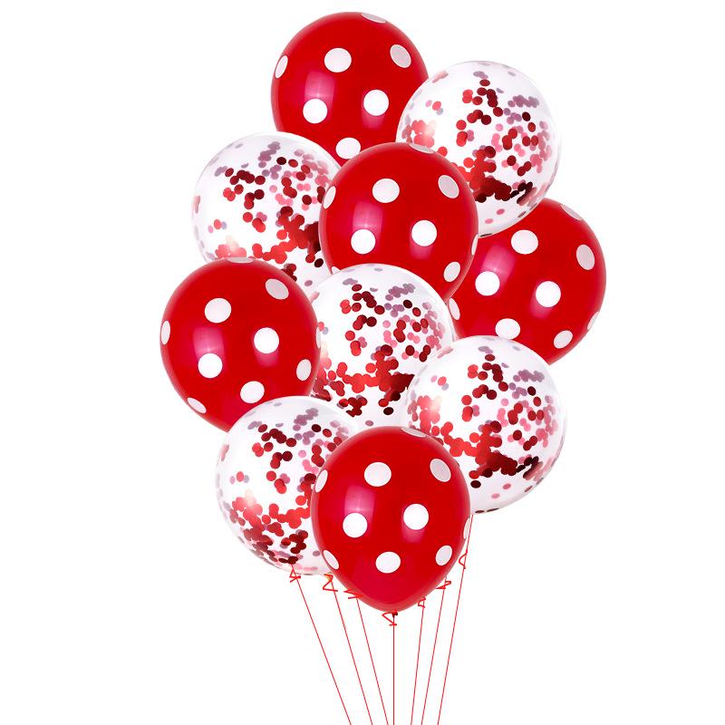 

12-дюймовые латексные шары с пайетками, конфетти и горошком, свадебный и праздничный декор