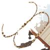 Vintage Maillard Style Natural Tiger'S Eye High Quality Artificial Pearl Woven Collarbone Chain Necklace New