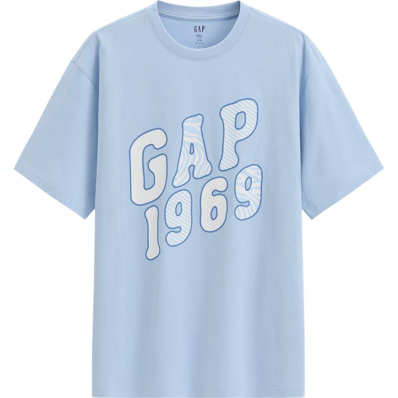 

GAP Unisex Logo Print Loose Fit Short Sleeve T-Shirt 175/96A