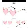 Devil Er Hert Sunglsses for Women Men Eyewer nti Glre 400 Rimless Sunglss Beches Mkeup Decortion