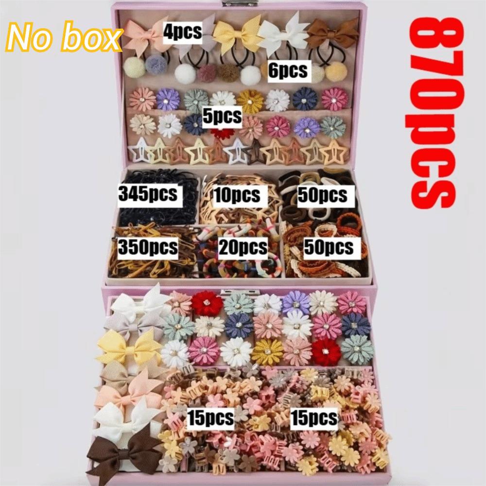 High Elastic Hair Accessories Set Colorful Hair Clips Frangipani Girls Hair Bands Girls Children